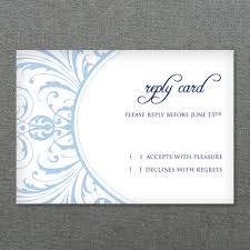 Deco Scroll Wedding Rsvp Card Template