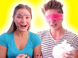 blindfolded makeup challenge with joey