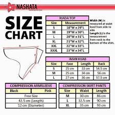 Proground Shop Nashatas Size Chart