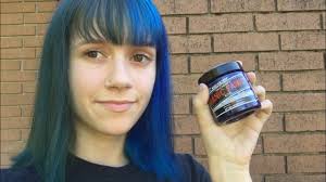 Manic panic blue hair color creams. Dying My Hair Blue Manic Panic After Midnight On Brown Blonde Hair Youtube