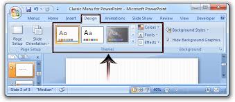Where Is The Themes In Microsoft Powerpoint 2007 2010 2013 And 2016