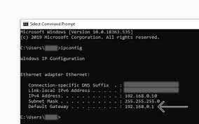 private ip address and default gateway