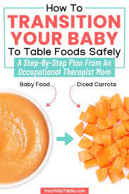 to transition your baby to table foods
