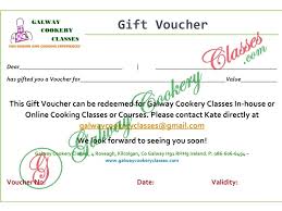 gift voucher galway cookery cles