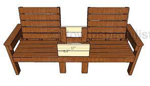 Large Outdoor Double Chair Bench Plans