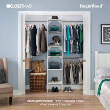 solid shelving wood closet system
