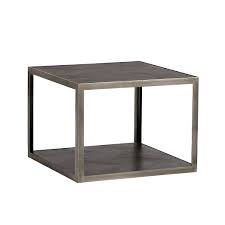 Low Profile Wood Metal Side Table
