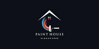Paint House Logo Design Renovation Icon