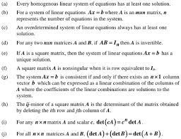 Linear Equations Ax B