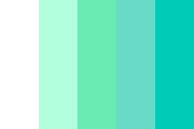 sea foam green to turquoise color palette