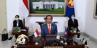 Background bendera untuk foto presiden. Istana Ganti Aplikasi Video Conference Rapat Jokowi Sempat Tersendat Halaman All Kompas Com