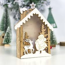 small wooden house led light up