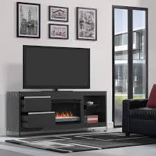 Biscayne Gray Tv Stand With Electric
