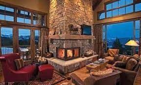 Fireplace Stone Ideas Rugged And