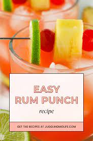 easy rum punch recipe for an at home