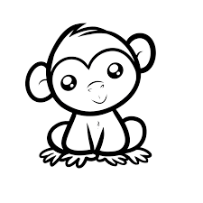 Hieronder vind je al onze kleurplaten met apen. Leuk Voor Kids Schattig Aapje