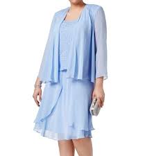 Sl Fashions New Blue Women Size 14w Plus Sequin Lace Skirt 3 Piece Set