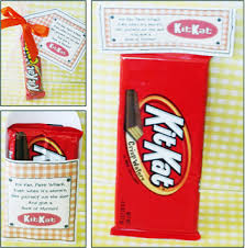 Mini kit kat bars with a note. Quotes Using Candy Bars Kit Kat Quotesgram