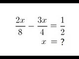 Algebra Solving Linear Equations In