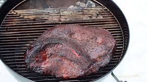 smoke brisket on a weber charcoal grill