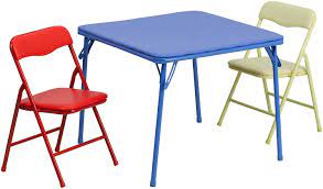 45 long x 30 deep x 24 high; Amazon Com Flash Furniture Kids Colorful 3 Piece Folding Table And Chair Set Furniture Decor