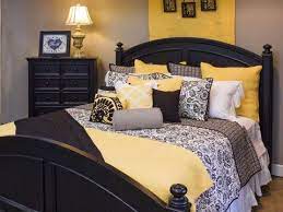 beautiful yellow bedroom decor grey