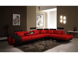 Red Leather Sectional Sofa For