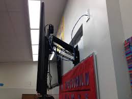 pull down tv mounts for the classroom