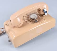 Beige Wall Rotary Phone Bell System