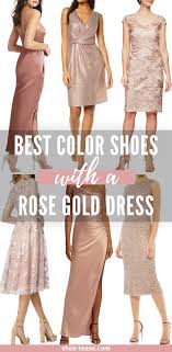 color shoes go with rose gold dress