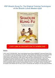 pdf shaolin kung fu the original