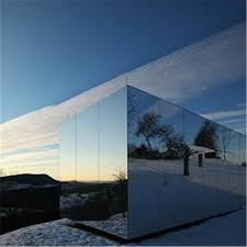 china see through mirror glass curtain