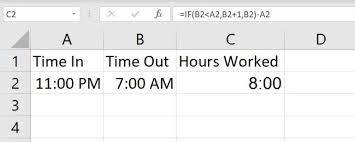 calculate the hours worked using excel