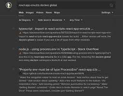 typescript and create react app env
