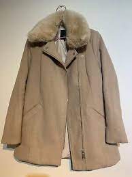Nude Camel Smart Coat Jacket Faux Fur