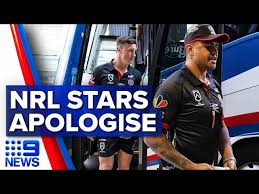 nrl stars apologise for embarring