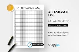 attendance sheet attendance log