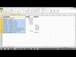 Youtube Accounting Chart Of Accounts Journal Sample