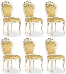 Gold dining chair dining chair white china manufacturer baby white and gold dining chair for hotel velvet dining chair. Casa Padrino Luxury Baroque Dining Chair Set Gold White Gold 50 X 50 X H 103 Cm Baroque Kitchen Chairs Set Of 6 Dining Room Furniture In Baroque Style
