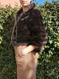 Faux Fur Coat Vintage Brown Coat Short