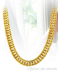 2019 2017 Heavy Mens 24k Real Solid Gold Finish Thick Miami Cuban Link Necklace Chain From Gift_wholesale 10 06 Dhgate Com