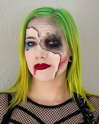 halloween makeup joker x harley