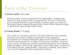 Sample Grant Application Cover Letter For Proposal One Page