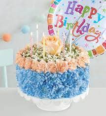 birthday wishes flower cake coastal