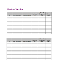Risk Log Templates 7 Free Excel Pdf Document Downloads Free