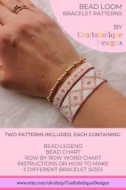 set of two bead loom bracelet patterns