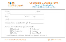 Donation Pledge Card Template