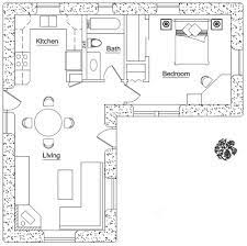 L Shaped House Plans One Bedroom House