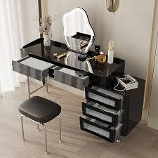 Makeup Table Set With Led Lighted Mirror