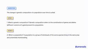 the change in genetic composition of a
